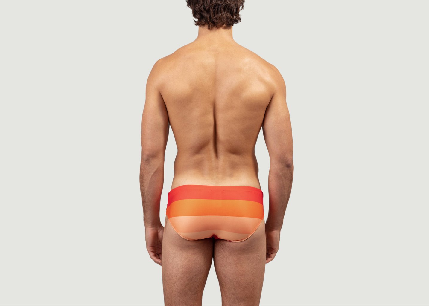 L'exception Slip De Bain à Grosses Rayures Orange Ron Dorff