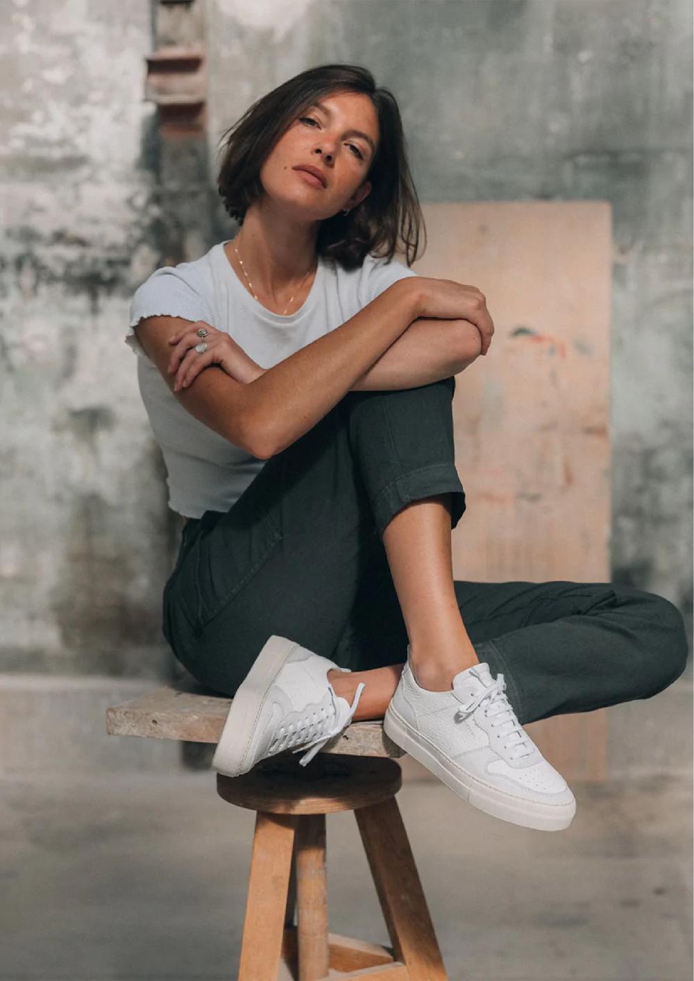 L'exception Sneakers B0 Playground White Tumbled Blanc Belledonne Paris