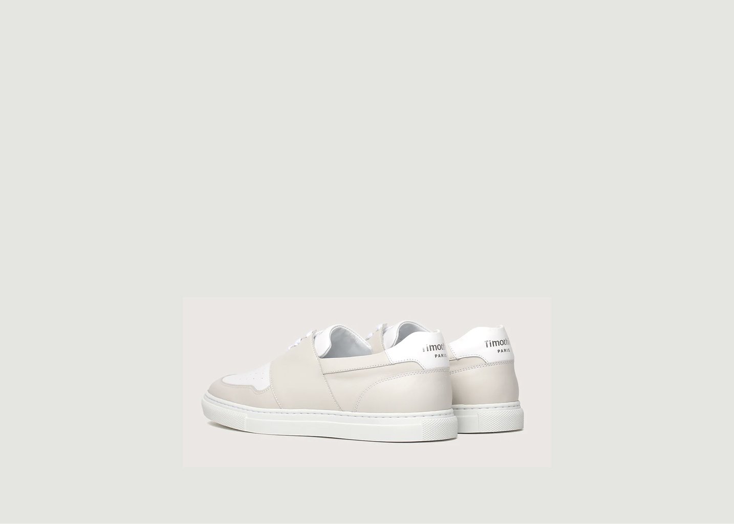 L'exception Sneakers Basses Bicolores En Cuir Pyla Ecru Timothée Paris