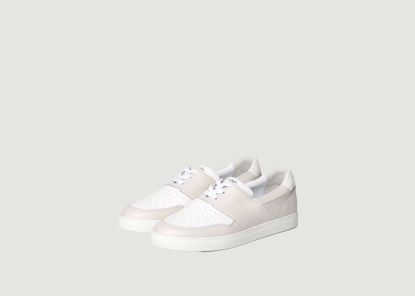l'exception Sneakers basses bicolores en cuir Pyla Ecru Timothée Paris