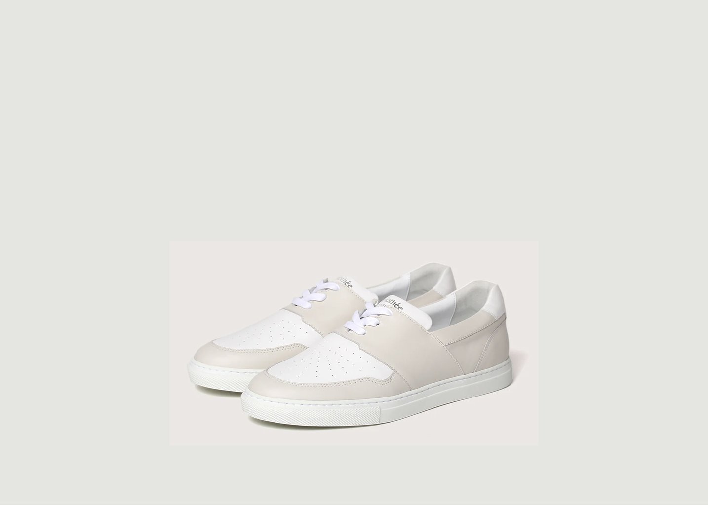 l'exception Sneakers basses bicolores en cuir Pyla Ecru Timothée Paris