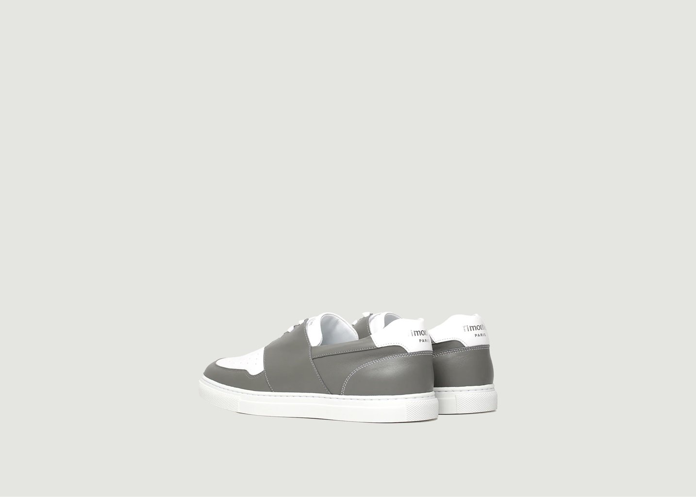 L'exception Sneakers Basses Bicolores En Cuir Pyla Gris Timothée Paris