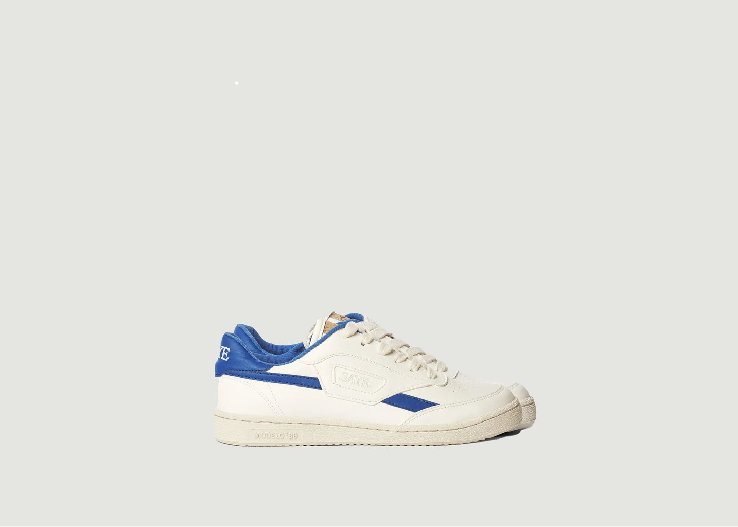 l'exception Sneakers basses en cuir de mangue Modelo 89 Bleu Saye brand