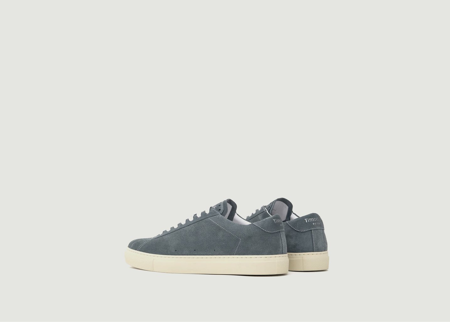 L'exception Sneakers Basses En Cuir Suédé Atlantique Anthracite Timothée Paris