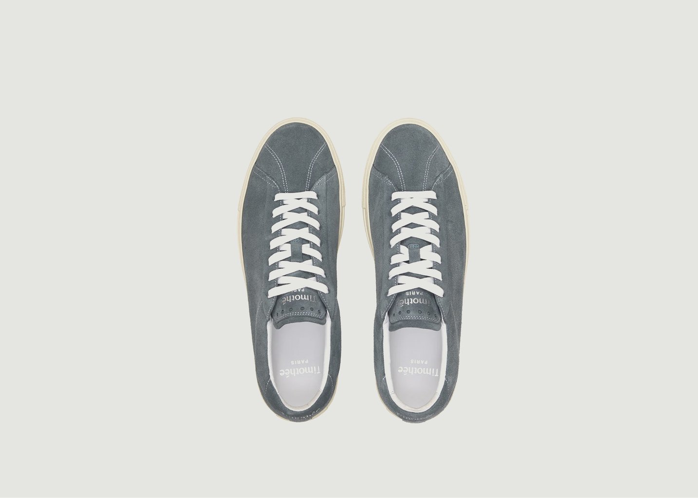 L'exception Sneakers Basses En Cuir Suédé Atlantique Anthracite Timothée Paris