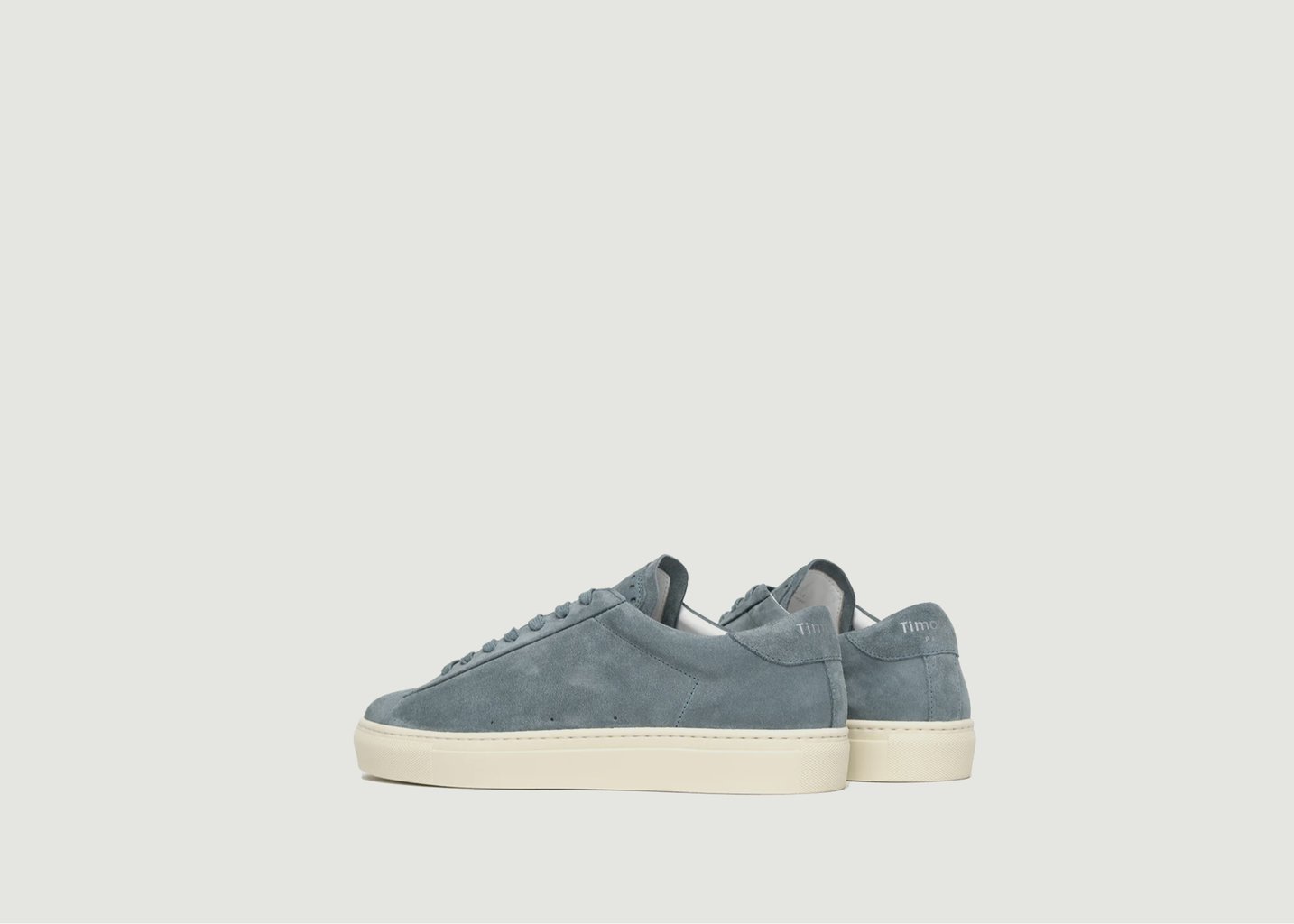 L'exception Sneakers Basses En Cuir Suédé Atlantique Monochrome Bleu Pétrole Timothée Paris