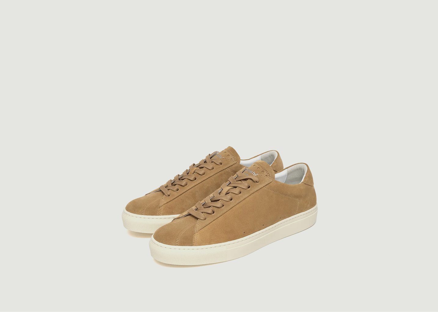 l'exception Sneakers basses en cuir suédé Atlantique Monochrome Caramel Timothée Paris