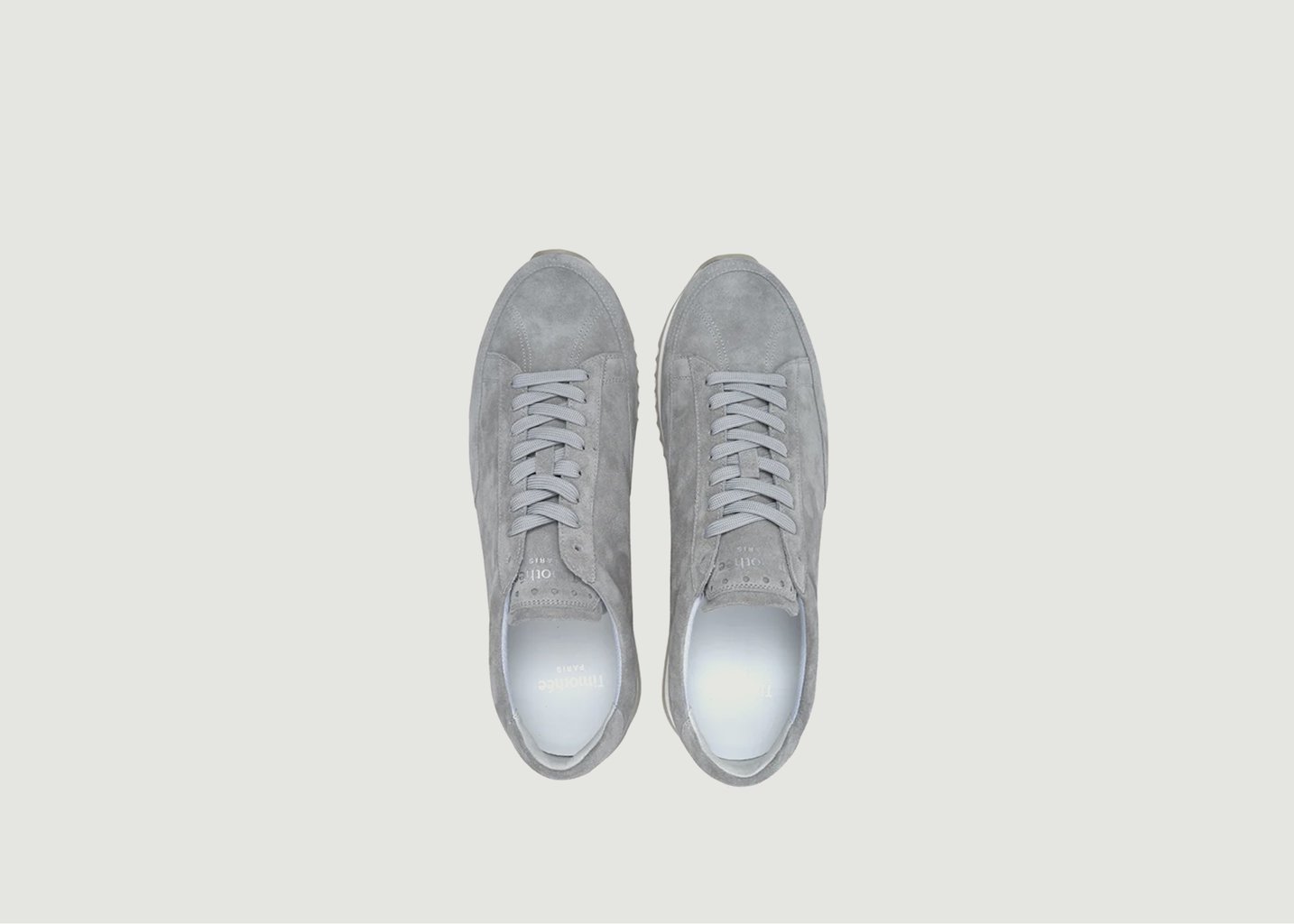L'exception Sneakers Basses En Cuir Suédé Cabourg Gris Timothée Paris