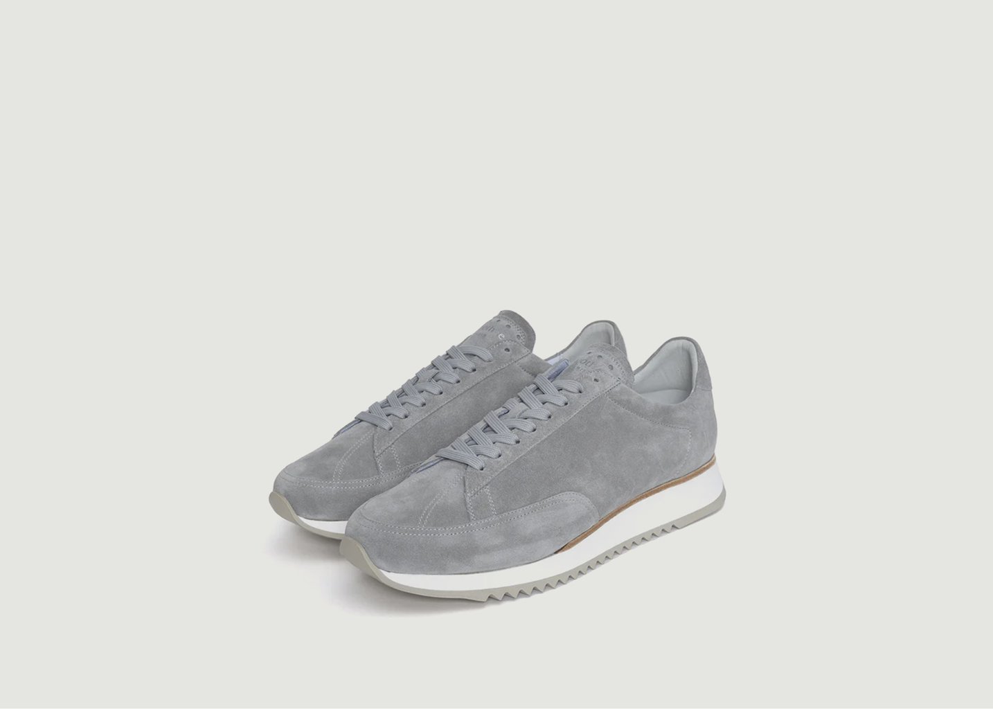 l'exception Sneakers basses en cuir suédé Cabourg Gris Timothée Paris