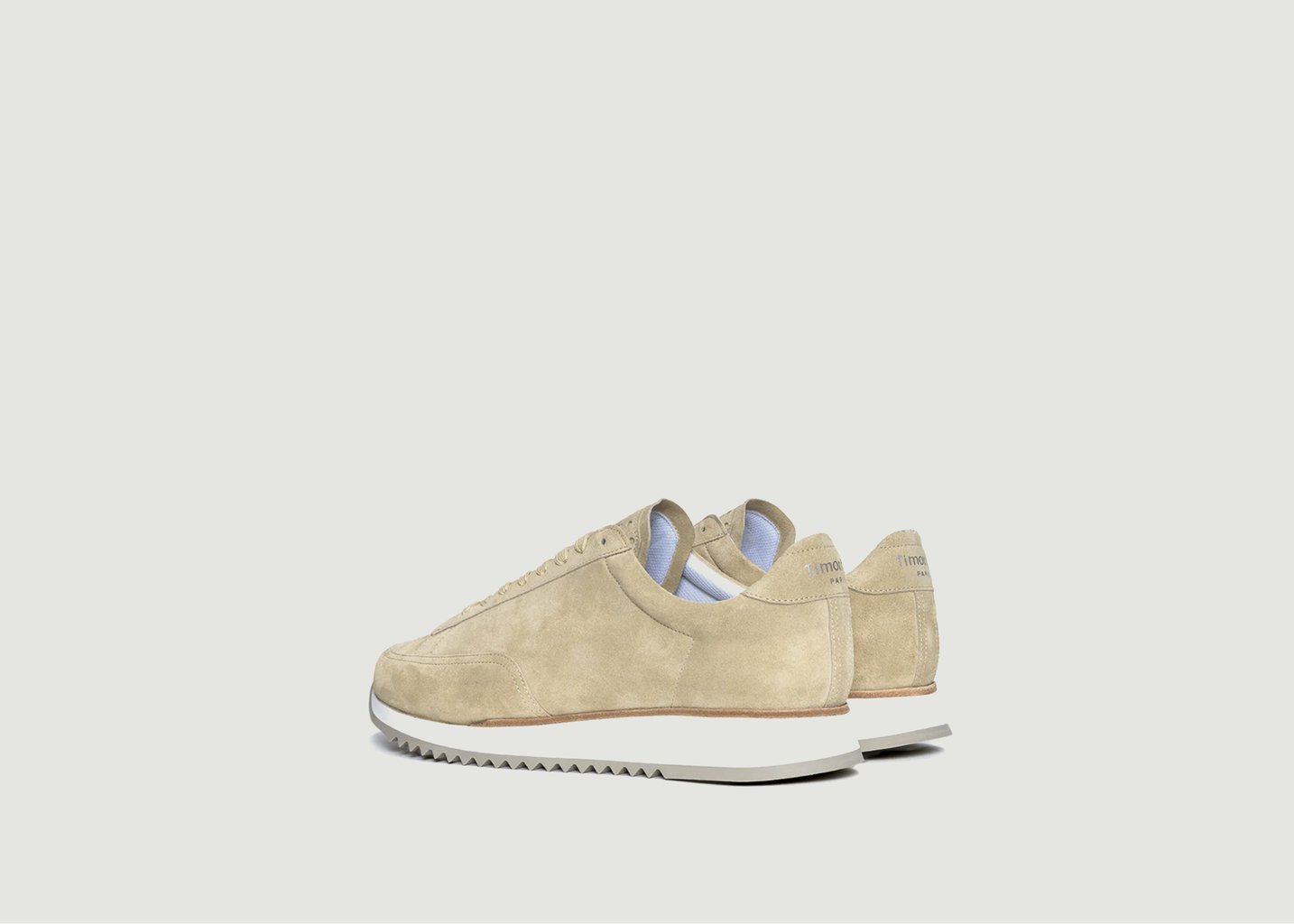 L'exception Sneakers Basses En Cuir Suédé Cabourg Sable Timothée Paris