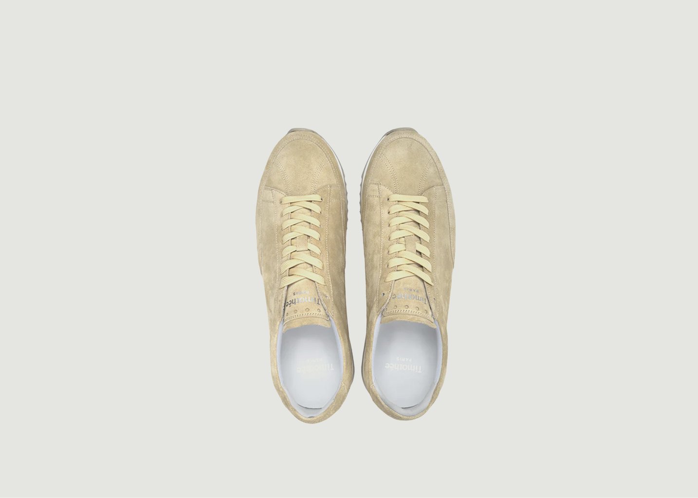 L'exception Sneakers Basses En Cuir Suédé Cabourg Sable Timothée Paris