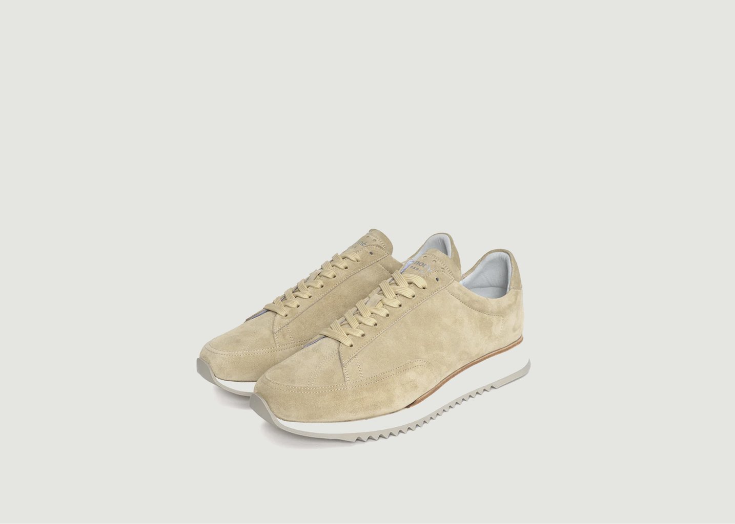 l'exception Sneakers basses en cuir suédé Cabourg Sable Timothée Paris