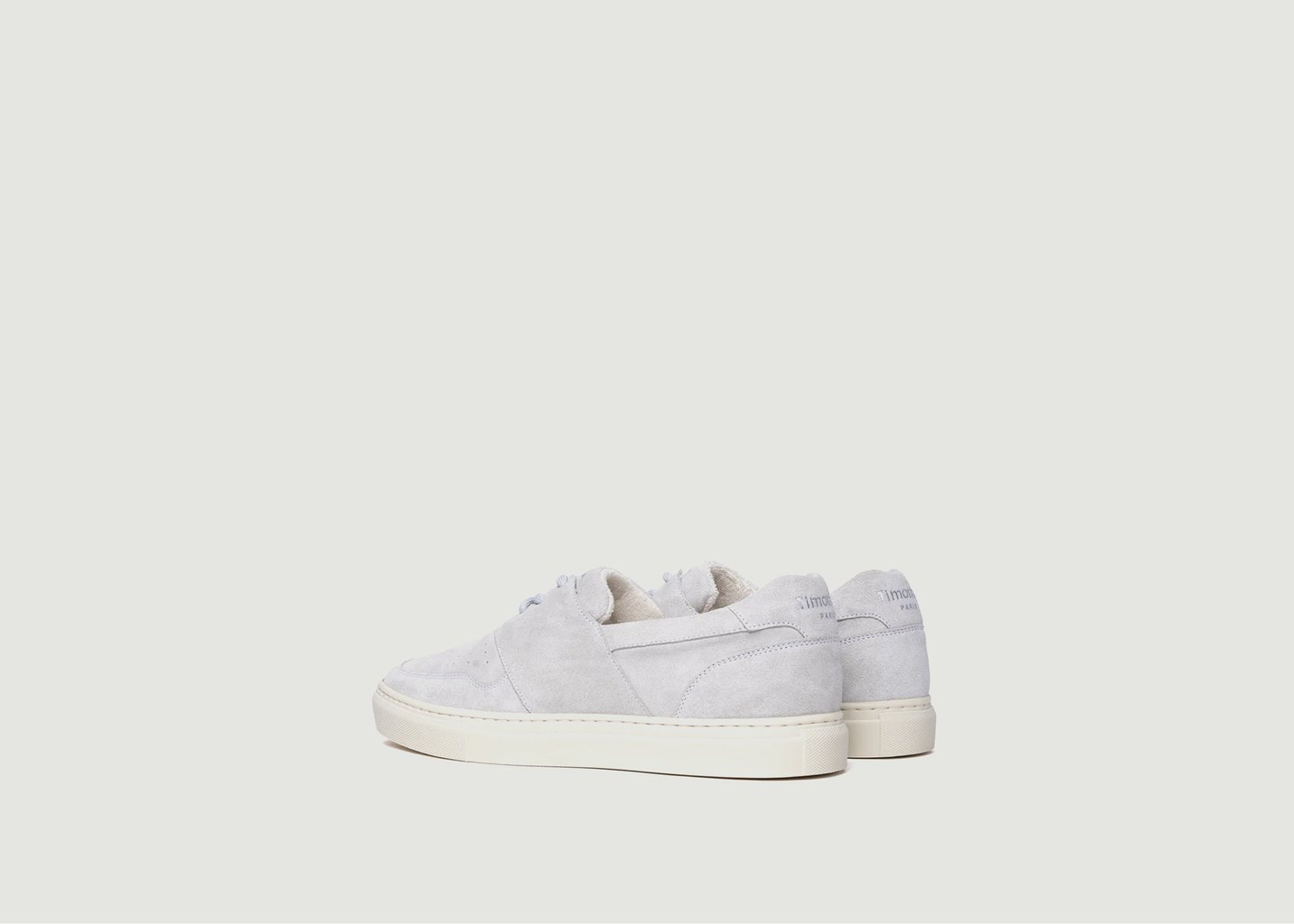 L'exception Sneakers Basses En Cuir Suédé Pyla Oyster Gris Léger Timothée Paris
