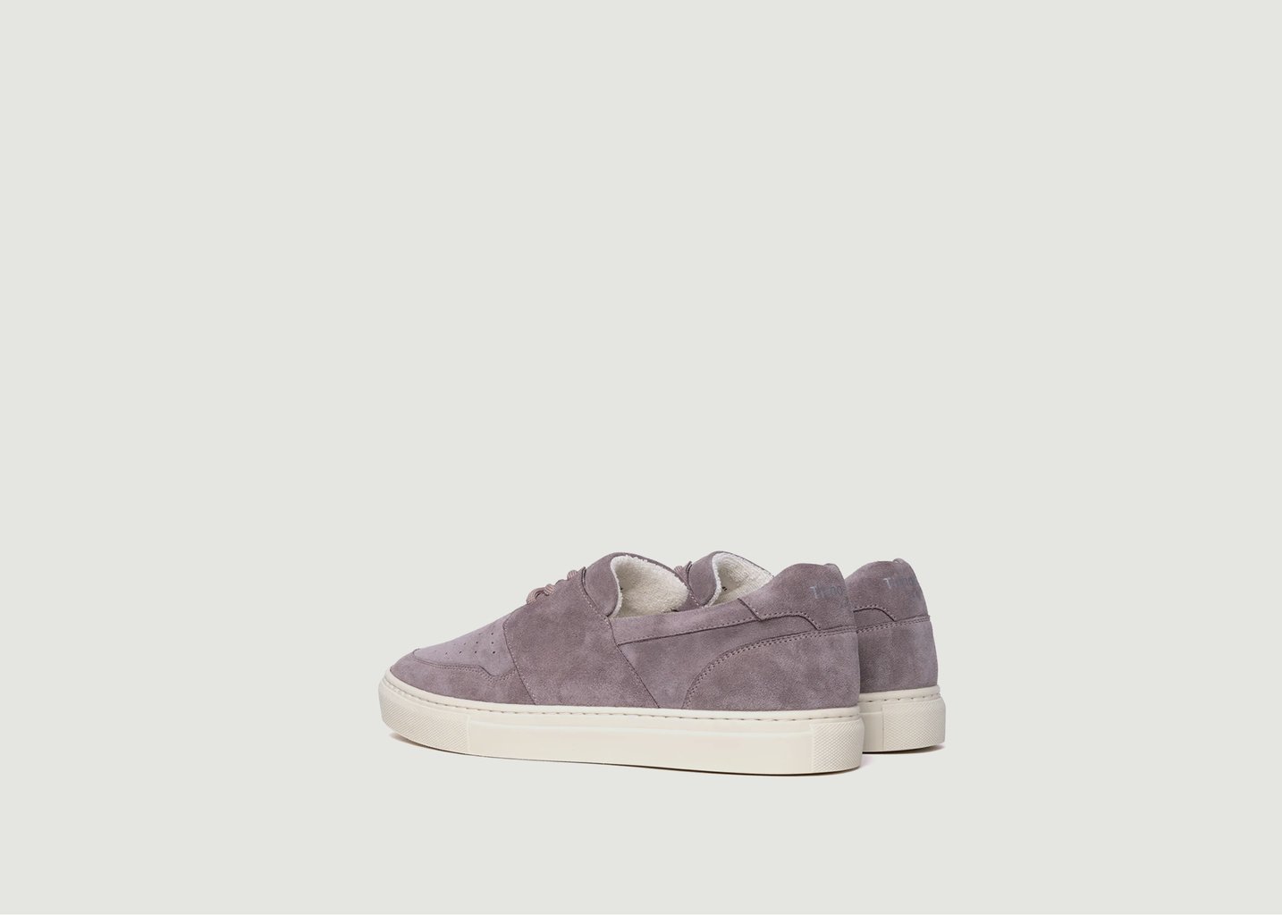 L'exception Sneakers Basses En Cuir Suédé Pyla Oyster Lilas Timothée Paris