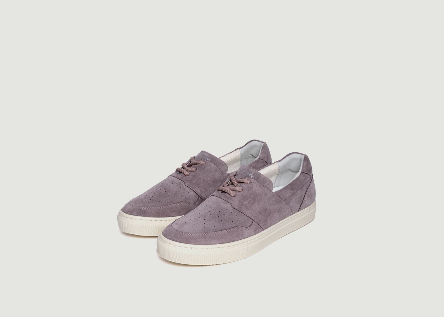l'exception Sneakers basses en cuir suédé Pyla Oyster Lilas Timothée Paris