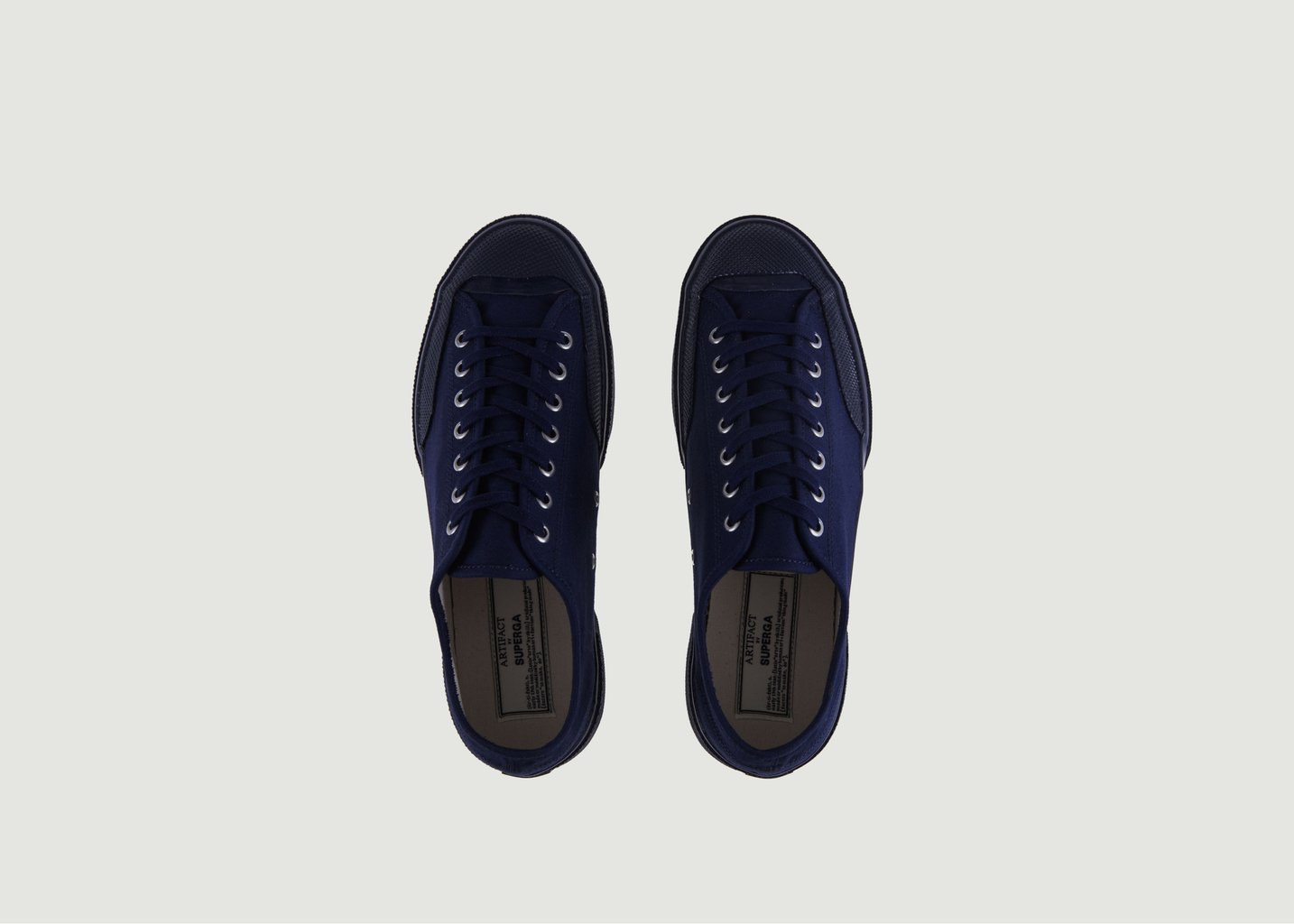 L'exception Sneakers Basses En Toile Moleskin 2432 W Bleu Marine Superga