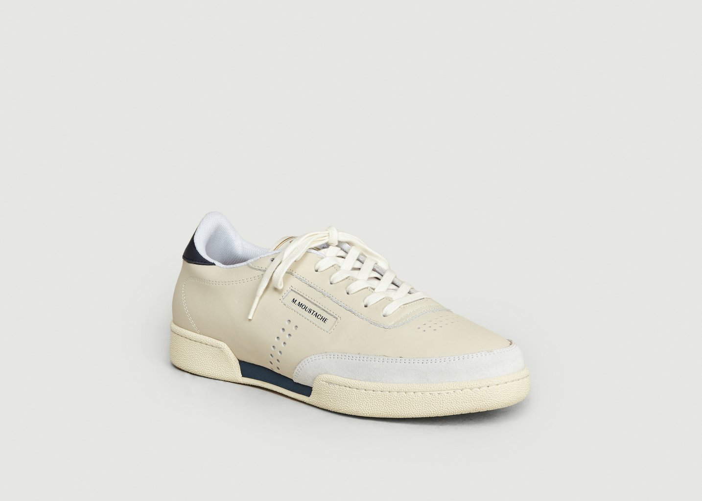 l'exception Sneakers en cuir Anatole Ecru Odaje ex M.Moustache l'exception Sneakers en cuir Anatole Ecru Odaje ex M.Moustache