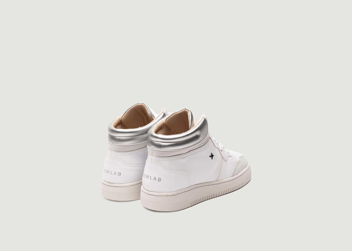 L'exception Sneakers Hautes NL11 MID White/Silver Blanc Newlab