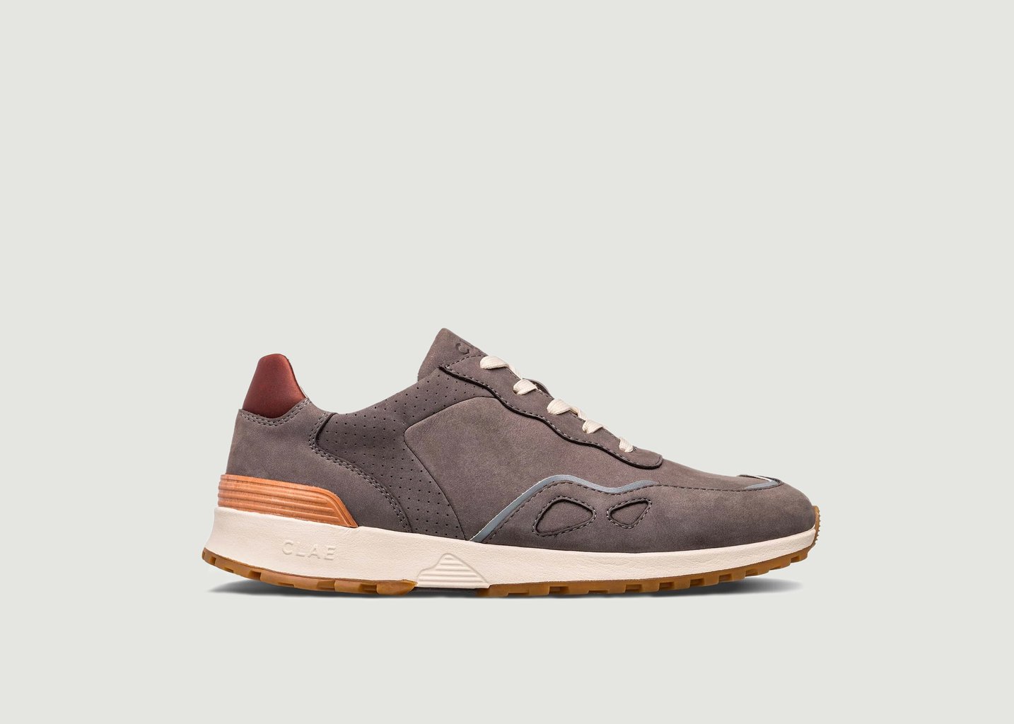 l'exception Sneakers Hayden nubuck Marron Glacé Clae