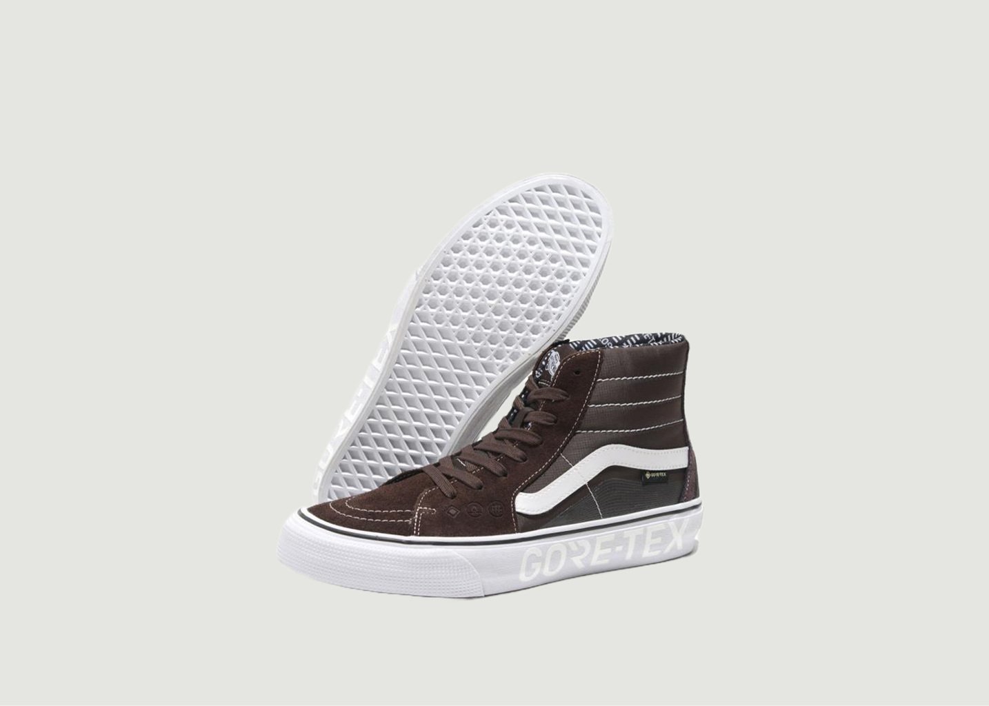 L'exception Sneakers Montantes Daim Tissu SK8 Hi Gore Tex Hi & Dry Marron Vans