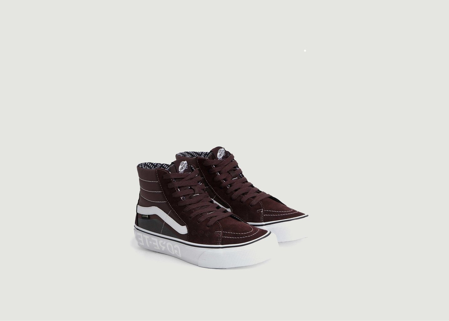l'exception Sneakers montantes daim tissu SK8 Hi Gore Tex Hi & Dry Marron Vans