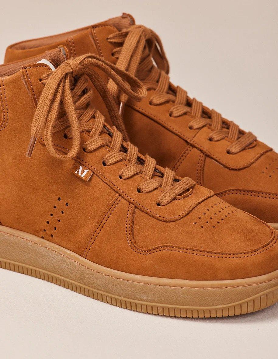 L'exception Sneakers Montantes En Nubuck Arnaud Caramel Odaje Ex M.Moustache