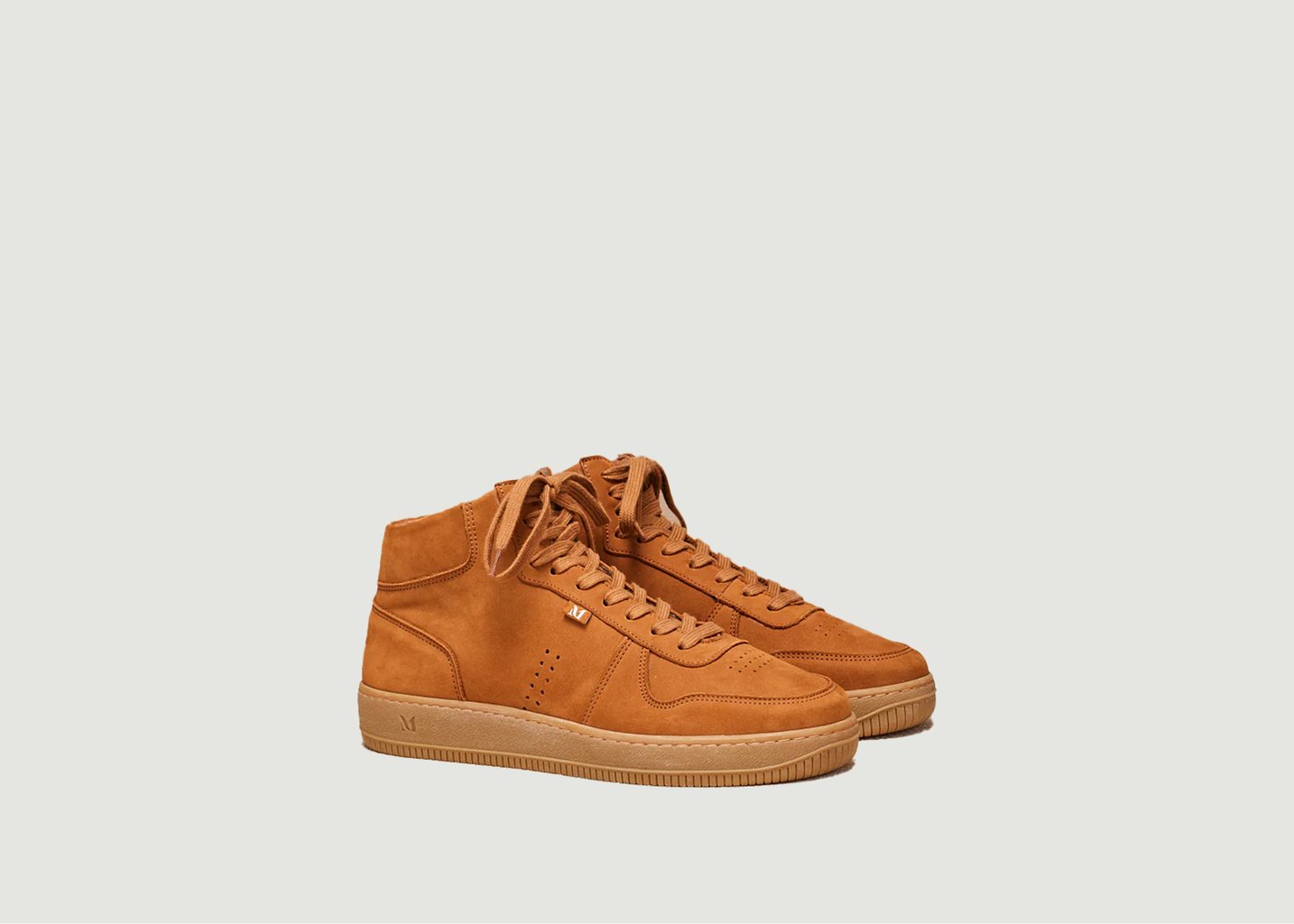 l'exception Sneakers montantes en nubuck Arnaud Caramel Odaje ex M.Moustache