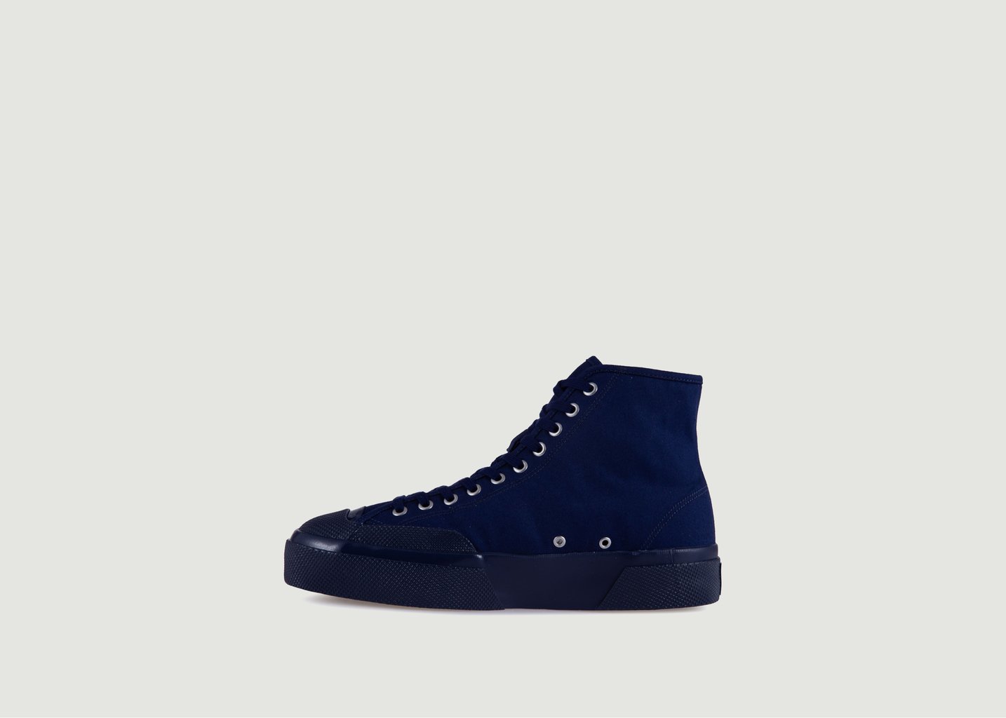L'exception Sneakers Montantes En Toile Moleskin 2433 W Bleu Marine Superga