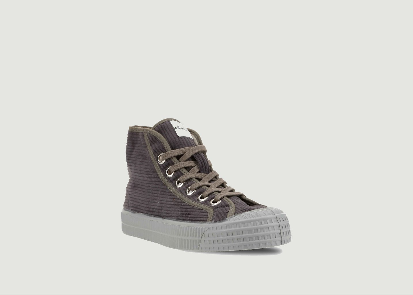 L'exception Sneakers Montantes En Velours Côtelé Star Dribble Gris Novesta