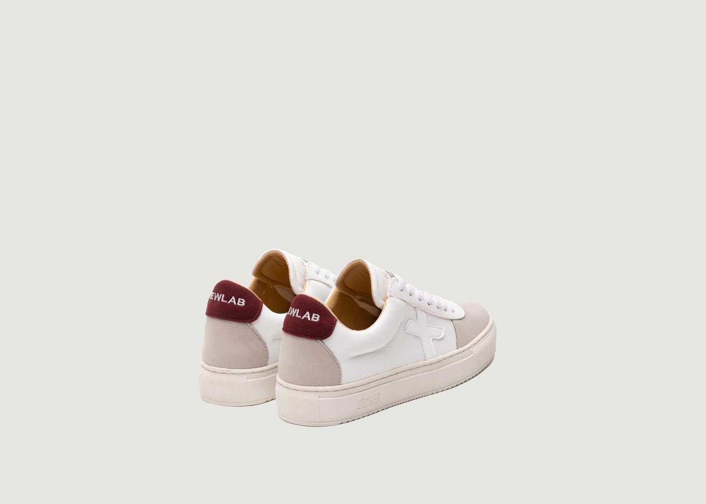 L'exception Sneakers NL06 White/Grey/Burgundy Tourterelle Newlab