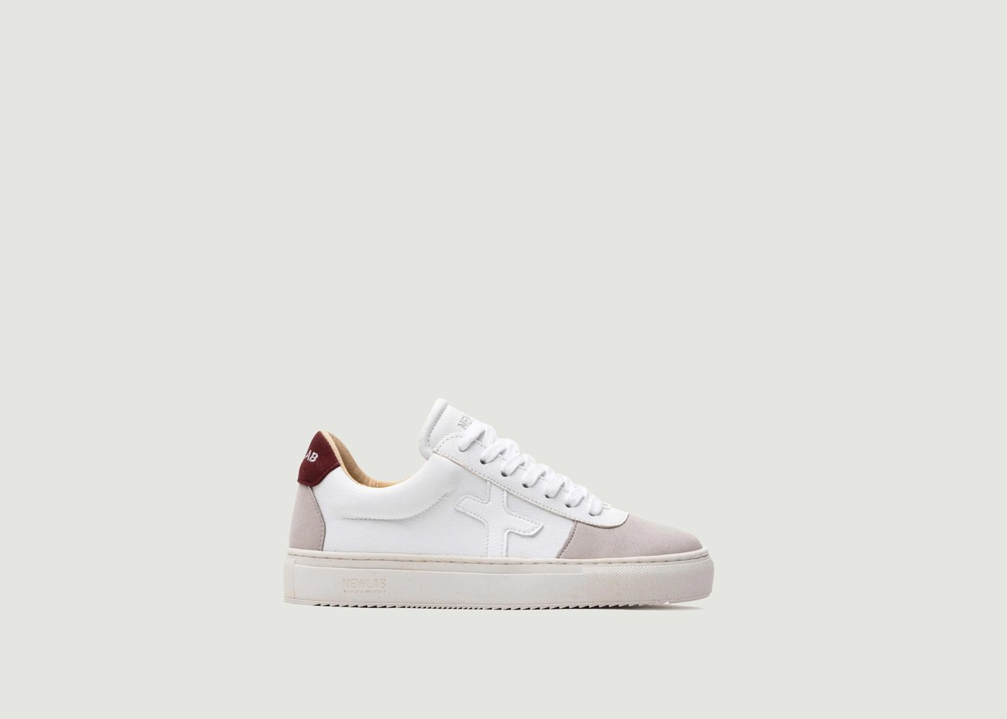l'exception Sneakers NL06 White/Grey/Burgundy Tourterelle Newlab