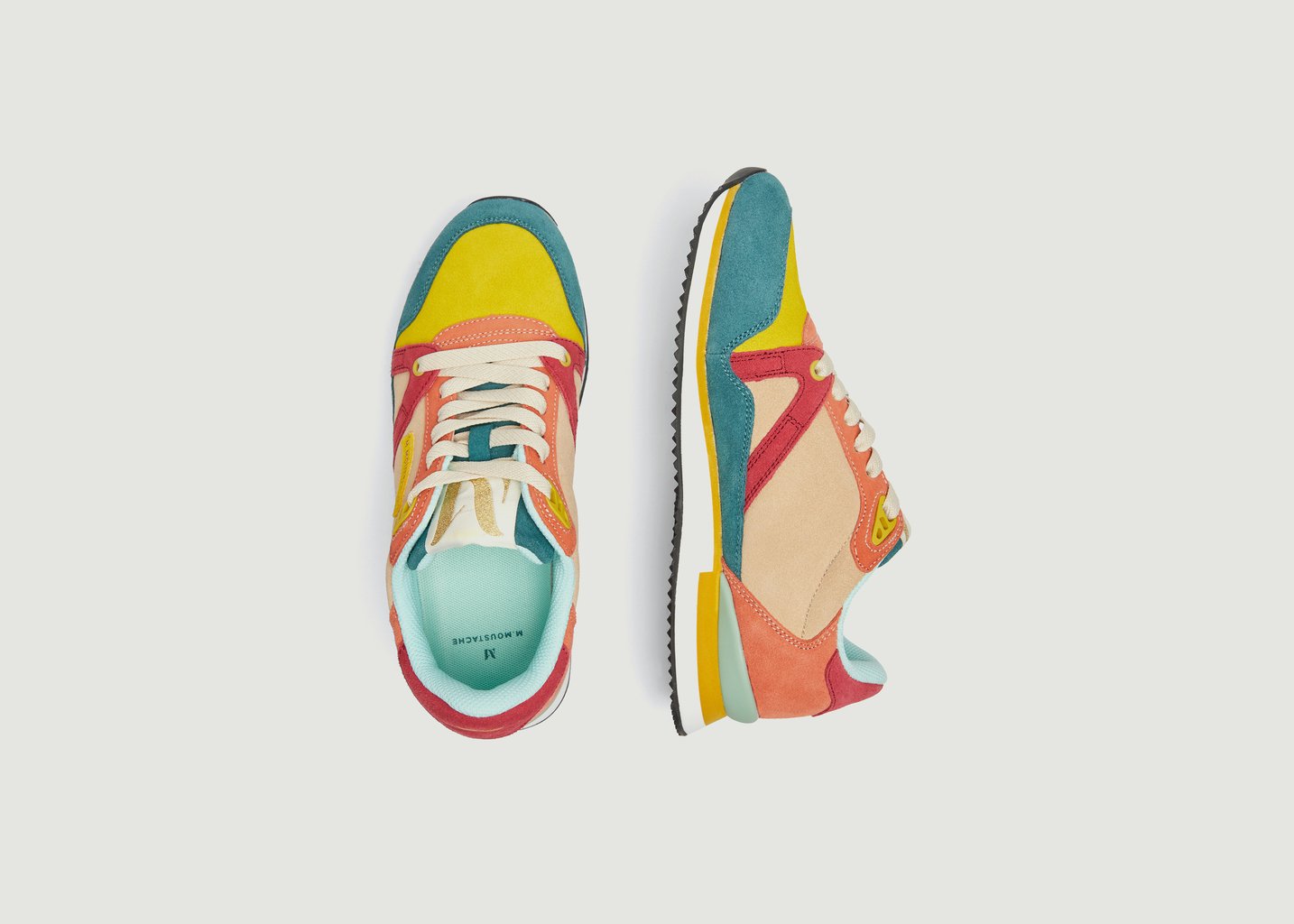 L'exception Sneakers Running Andrée Multicolore Odaje Ex M.Moustache