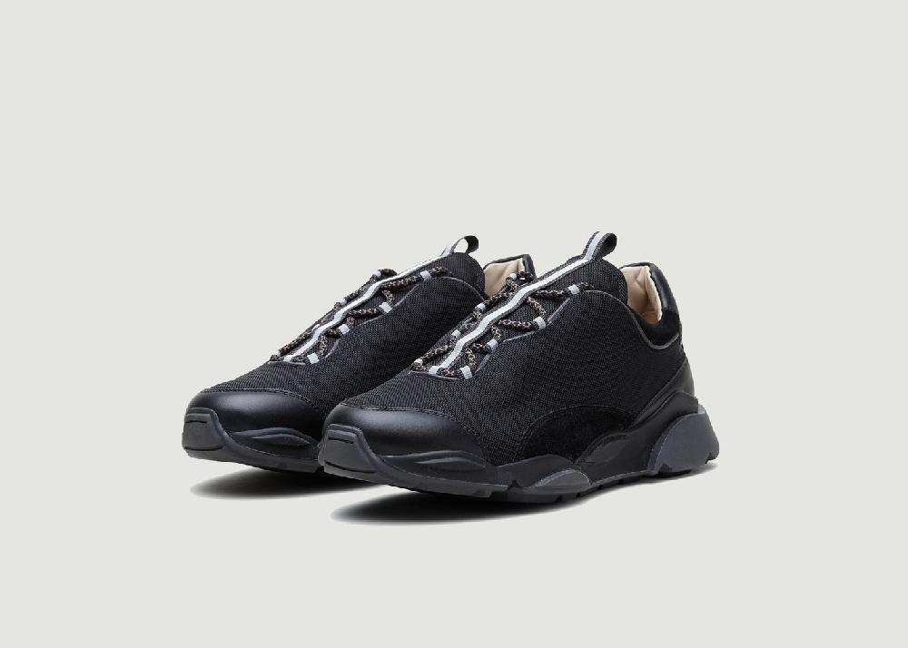L'exception Sneakers Textile Et Cuir Chunky ZSP7.L Noir Zespa