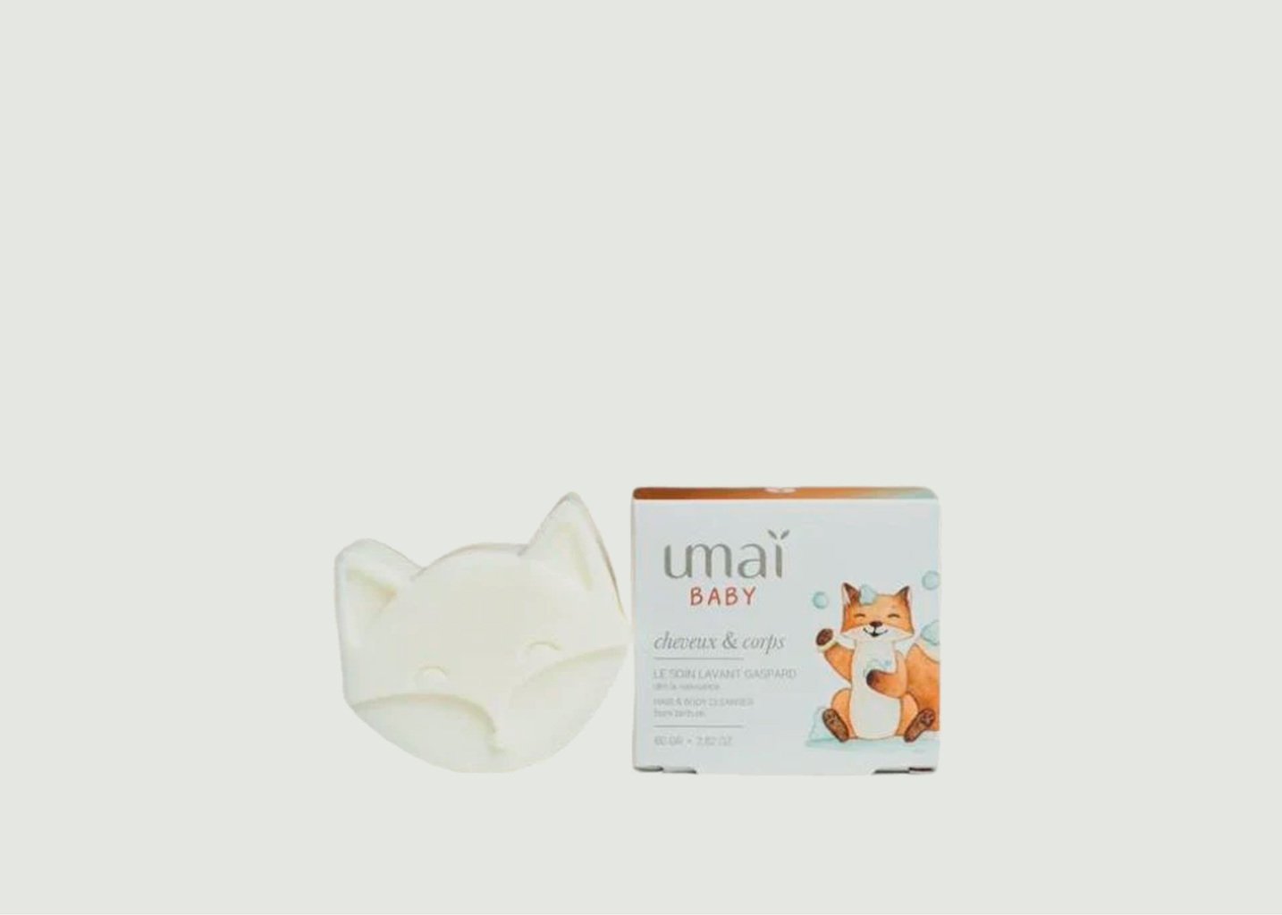 l'exception Soin lavant doux solide pour bébé Gaspard Blanc Umaï