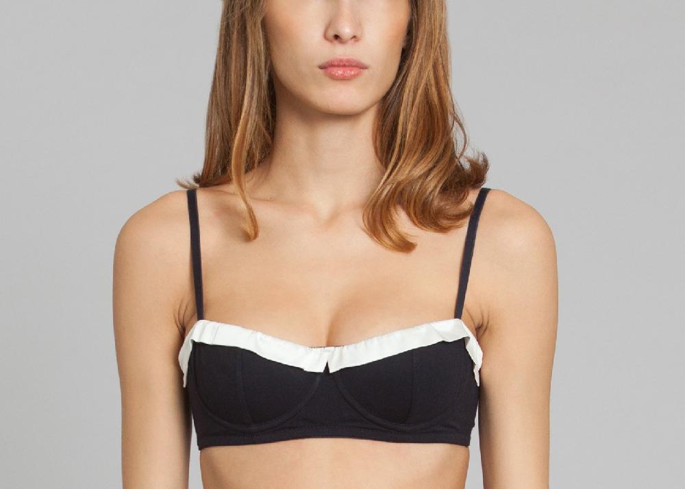 l'exception Soutien Gorge Balconnet Psyché Bleu Marine Coryphée