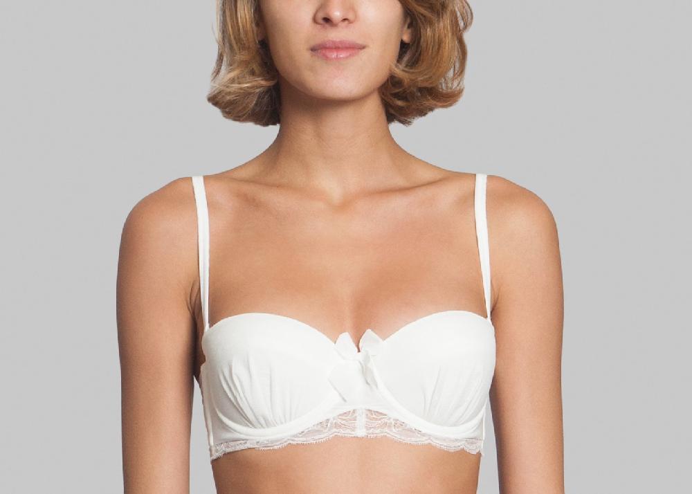 l'exception Soutien Gorge Bandeau Ho'Mariage Ivoire Atelier Modesti