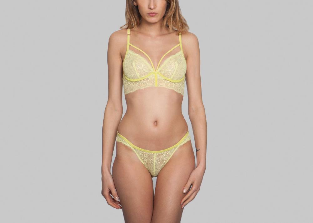 L'exception Soutien Gorge Bustier Hommage Jaune Atelier Modesti