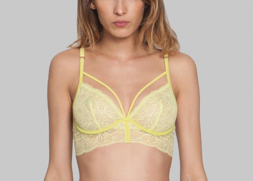 l'exception Soutien Gorge Bustier Hommage Jaune Atelier Modesti