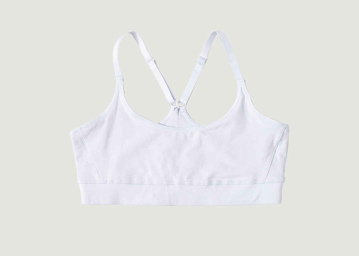 l'exception Soutien Gorge Coton Organique Blanc Organic Basics
