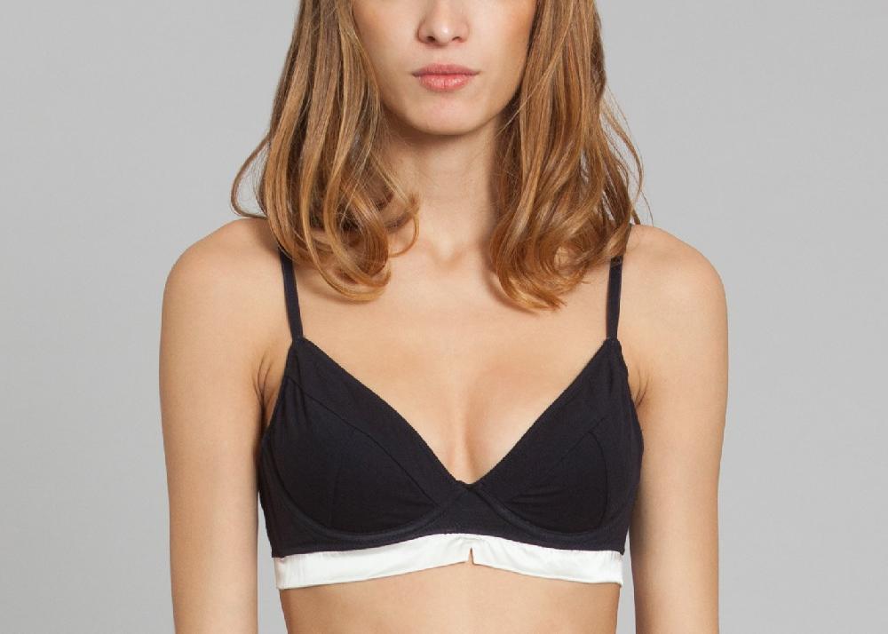 l'exception Soutien Gorge Pigeonnant Psyché Bleu Marine Coryphée