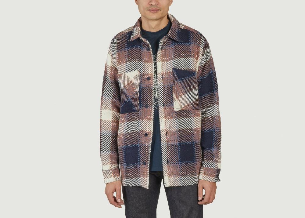 L'exception Surchemise à Carreaux En Coton Bio Multicolore Knowledge Cotton Apparel