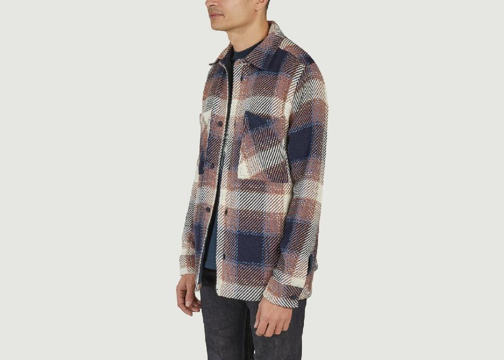 L'exception Surchemise à Carreaux En Coton Bio Multicolore Knowledge Cotton Apparel