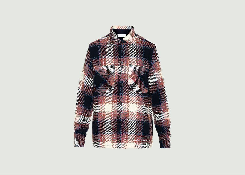 l'exception Surchemise à carreaux en coton bio Multicolore Knowledge Cotton Apparel