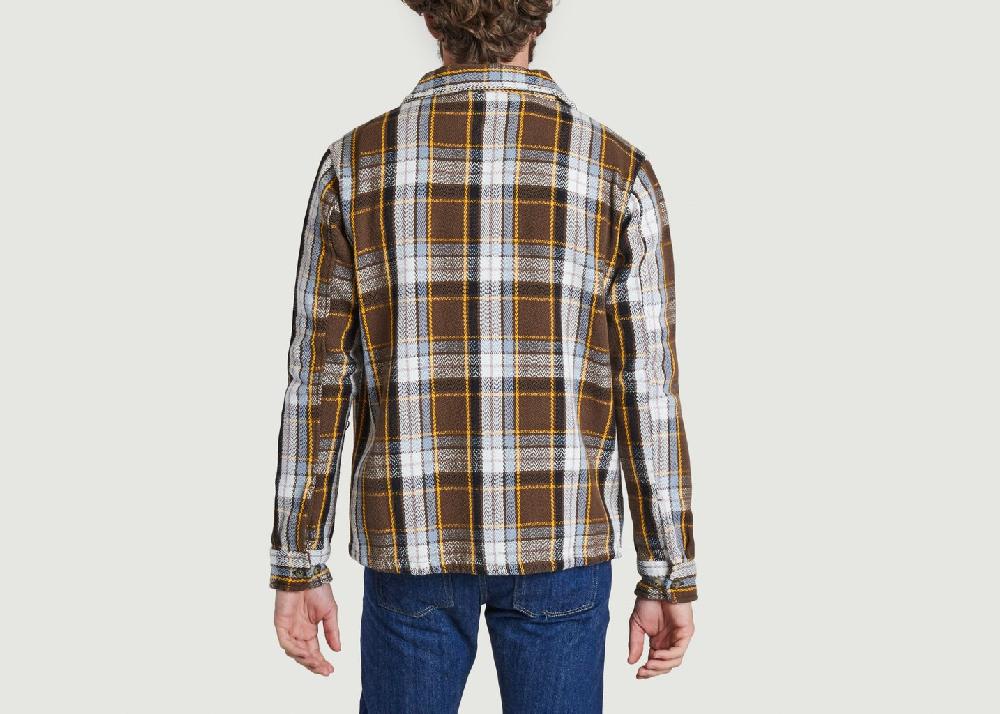 L'exception Surchemise à Carreaux Marron Knowledge Cotton Apparel