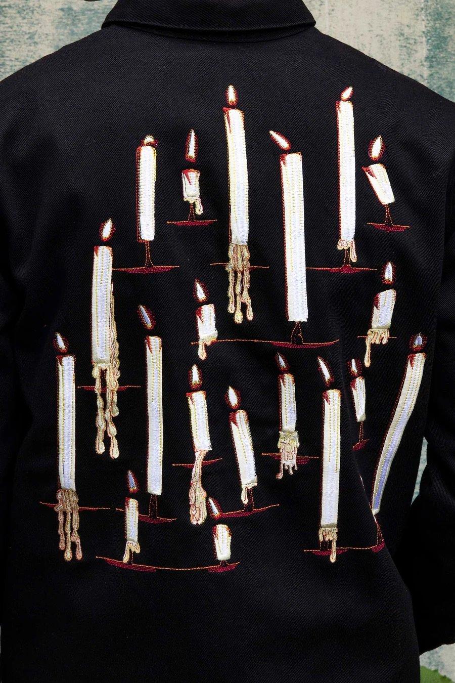 L'exception Surchemise Broderie Bougie Noir Misericordia