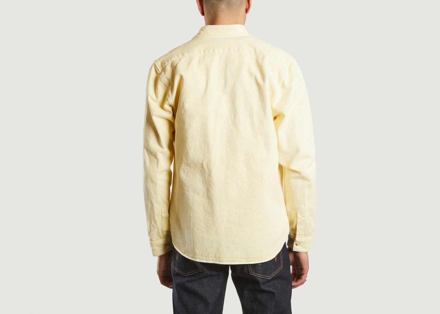 L'exception Surchemise En Coton Bio Nikos Jaune Cuisse De Grenouille