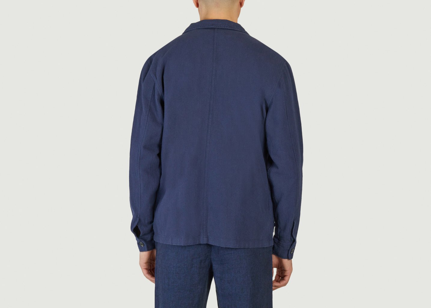 L'exception Surchemise En Coton Crushed Bleu Knowledge Cotton Apparel