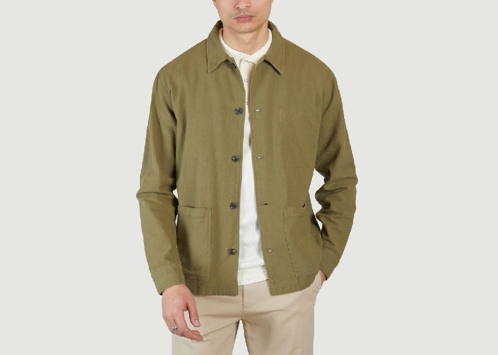 L'exception Surchemise En Coton Crushed Olive Knowledge Cotton Apparel