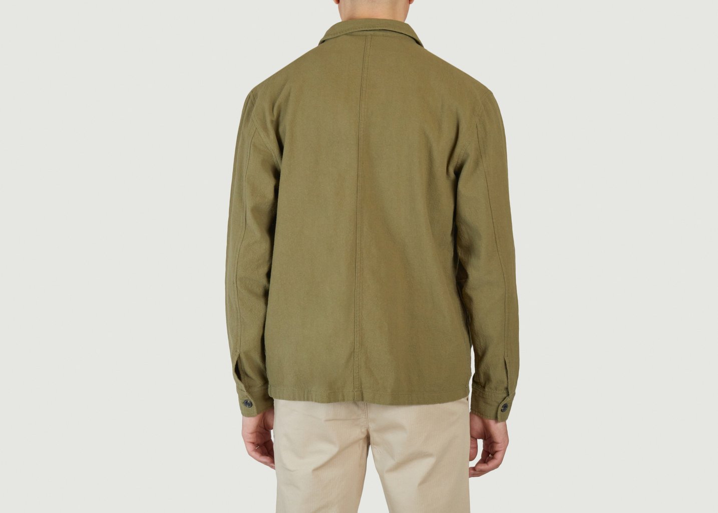 L'exception Surchemise En Coton Crushed Olive Knowledge Cotton Apparel