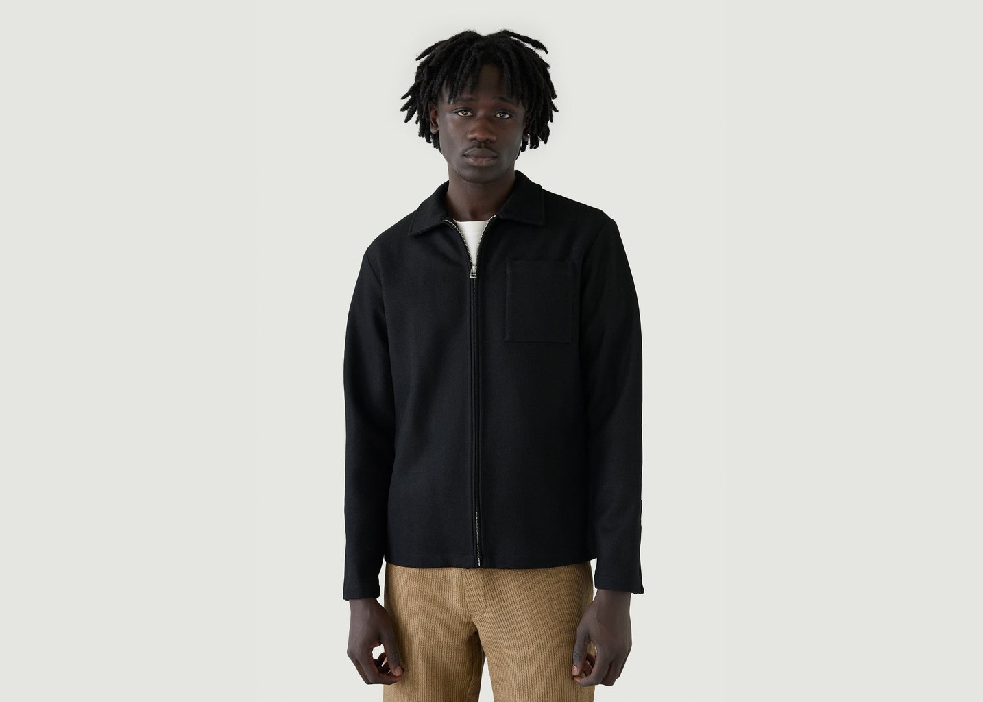 l'exception Surchemise en Laine Borgarey Noir Walkers Appeal